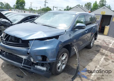 2015 Toyota Highlander Limited Platinum V6 from USA, damaged, VIN 5TDYKRFH8FS101291
